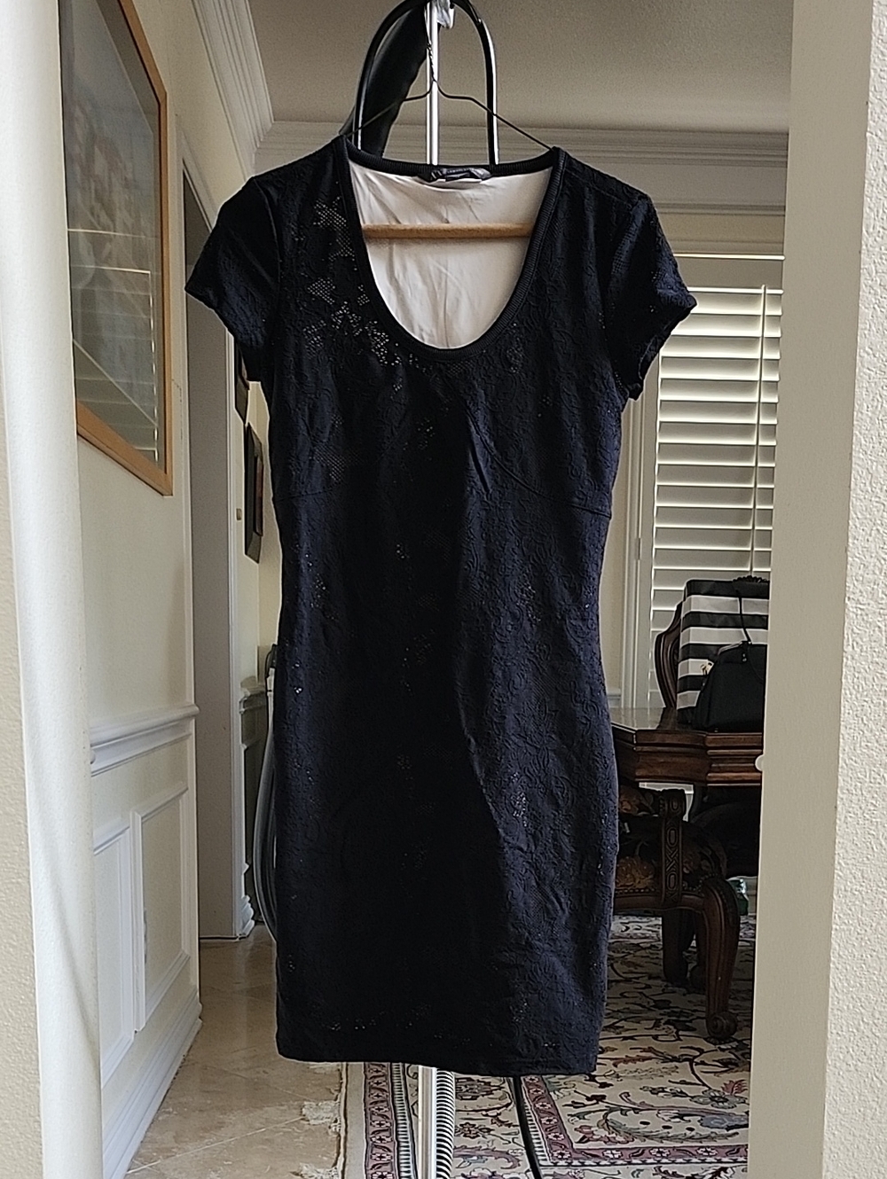 Armani Exchange Black Mini Dress